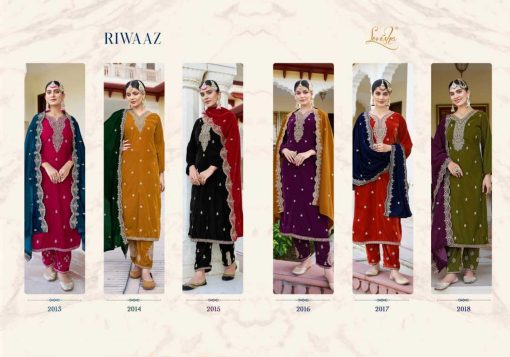 Levisha Riwaaz Velvet Salwar Suit Catalog 6 Pcs 9 510x357 - Levisha Riwaaz Velvet Salwar Suit Catalog 6 Pcs