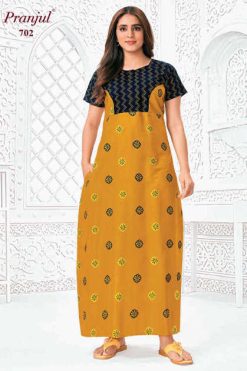 Pranjul Pragati Vol 7 D Nighty Wholesale Catalog 10 Pcs XL