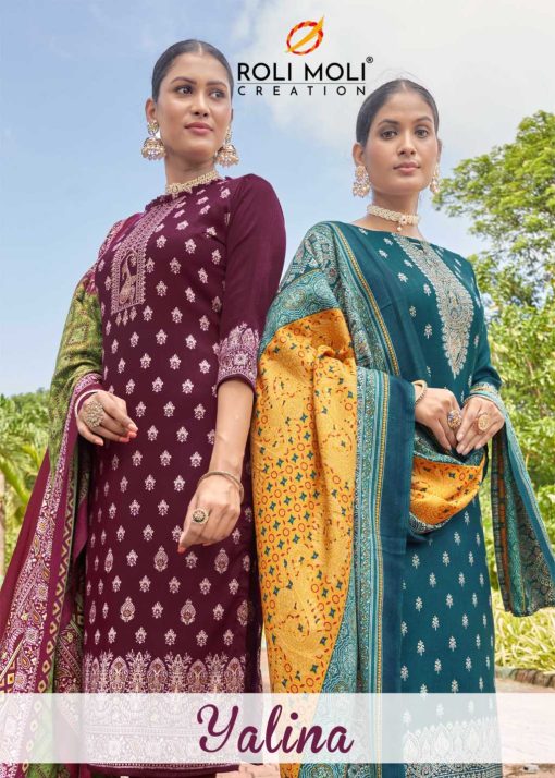 Roli Moli Yalina Pashmina Salwar Suit Catalog 8 Pcs 1 510x714 - Roli Moli Yalina Pashmina Salwar Suit Catalog 8 Pcs