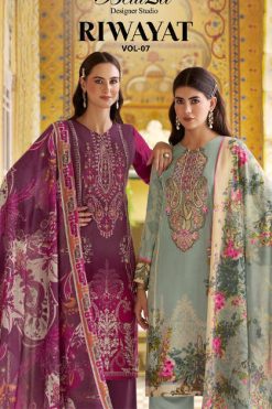 Belliza Riwayat Vol 7 Viscose Salwar Suit Catalog 8 Pcs