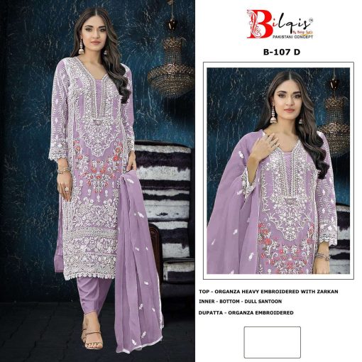 Bilqis B 107 A D Organza Salwar Suit Catalog 4 Pcs 11 510x510 - Bilqis B 107 A-D Organza Salwar Suit Catalog 4 Pcs