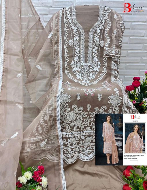 Bilqis B 107 A D Organza Salwar Suit Catalog 4 Pcs 5 510x657 - Bilqis B 107 A-D Organza Salwar Suit Catalog 4 Pcs