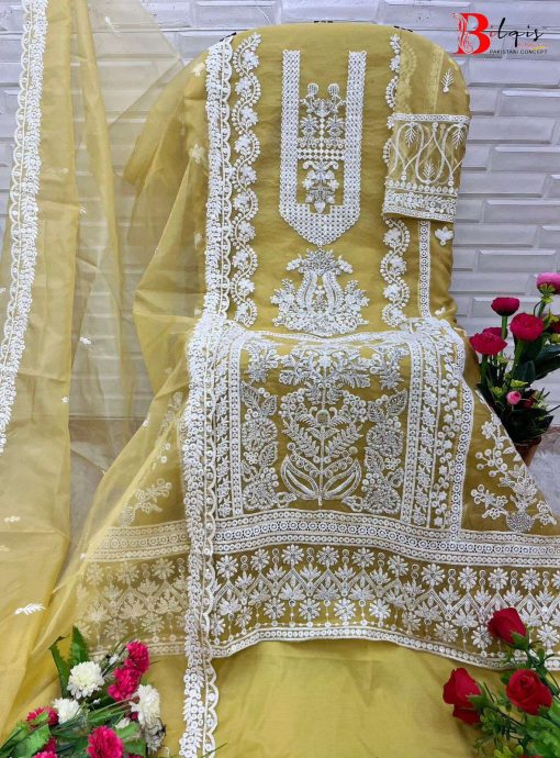 Bilqis B 108 A D Organza Salwar Suit Catalog 4 Pcs 2 510x690 - Bilqis B 108 A-D Organza Salwar Suit Catalog 4 Pcs