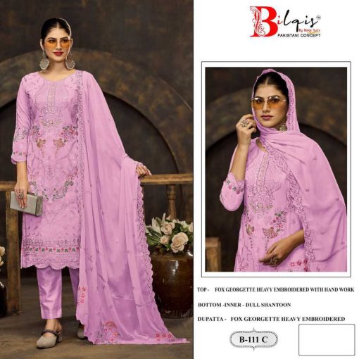 Bilqis B 111 A D Georgette Salwar Suit Catalog 4 Pcs 4 510x510 - Bilqis B 111 A-D Georgette Salwar Suit Catalog 4 Pcs