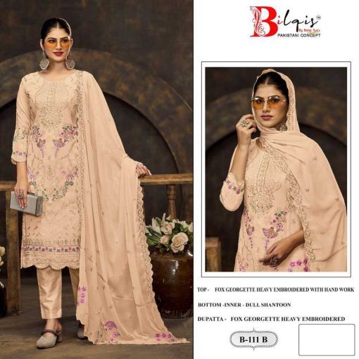 Bilqis B 111 A D Georgette Salwar Suit Catalog 4 Pcs 6 510x510 - Bilqis B 111 A-D Georgette Salwar Suit Catalog 4 Pcs