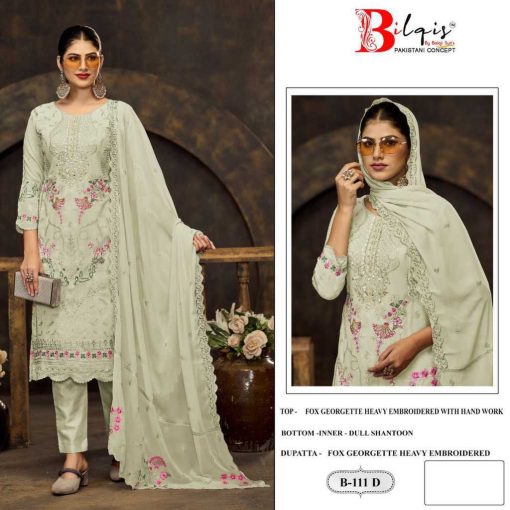 Bilqis B 111 A D Georgette Salwar Suit Catalog 4 Pcs 8 510x510 - Bilqis B 111 A-D Georgette Salwar Suit Catalog 4 Pcs