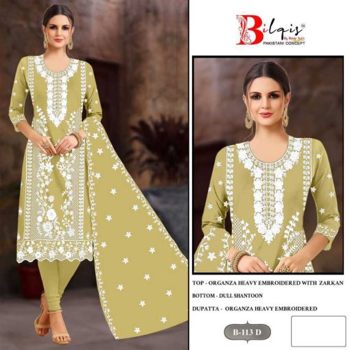 Bilqis B 113 A D Organza Salwar Suit Catalog 4 Pcs 6 510x510 - Bilqis B 113 A-D Organza Salwar Suit Catalog 4 Pcs