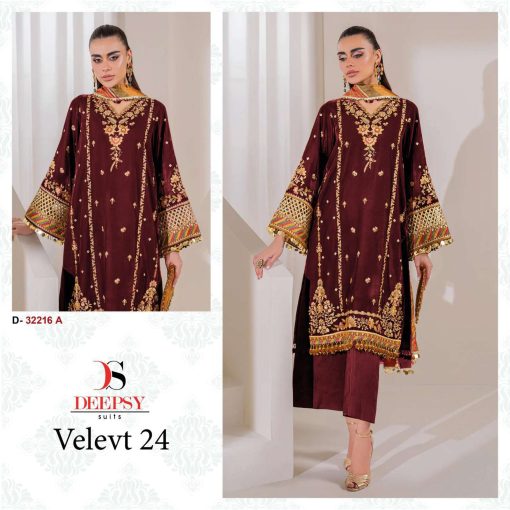 Deepsy Velvet Vol 24 Hit Design 32216 A D Velvet Salwar Suit Catalog 4 Pcs 2 510x510 - Deepsy Velvet Vol 24 Hit Design 32216 A-D Velvet Salwar Suit Catalog 4 Pcs