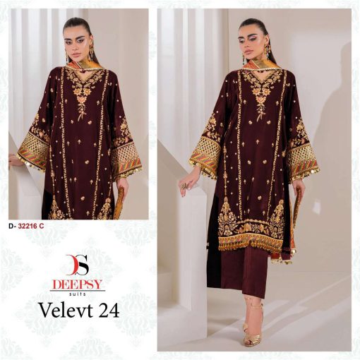 Deepsy Velvet Vol 24 Hit Design 32216 A D Velvet Salwar Suit Catalog 4 Pcs 4 510x510 - Deepsy Velvet Vol 24 Hit Design 32216 A-D Velvet Salwar Suit Catalog 4 Pcs