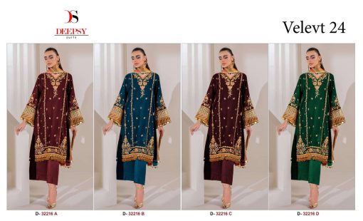 Deepsy Velvet Vol 24 Hit Design 32216 A D Velvet Salwar Suit Catalog 4 Pcs 5 510x310 - Deepsy Velvet Vol 24 Hit Design 32216 A-D Velvet Salwar Suit Catalog 4 Pcs