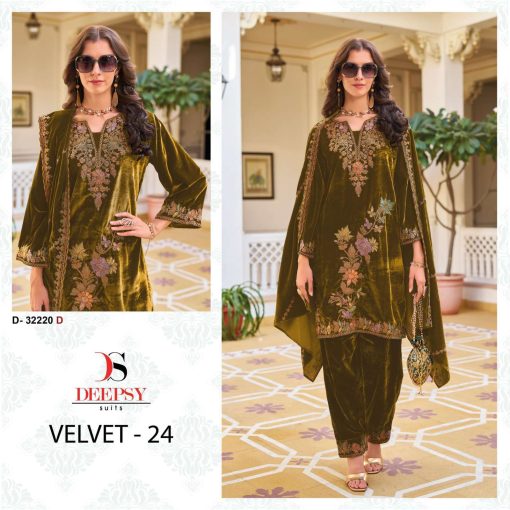 Deepsy Velvet Vol 24 Hit Design 32220 A D Velvet Salwar Suit Catalog 4 Pcs 2 510x510 - Deepsy Velvet Vol 24 Hit Design 32220 A-D Velvet Salwar Suit Catalog 4 Pcs