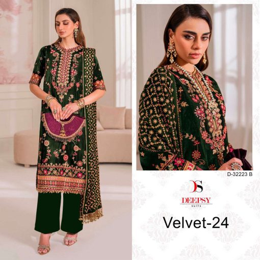 Deepsy Velvet Vol 24 Hit Design 32223 A D Velvet Salwar Suit Catalog 4 Pcs 4 510x510 - Deepsy Velvet Vol 24 Hit Design 32223 A-D Velvet Salwar Suit Catalog 4 Pcs