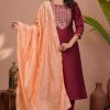 Diya Trends Monacco Vol 1 by Kajal Style Silk Kurti with Dupatta Bottom Catalog 8 Pcs