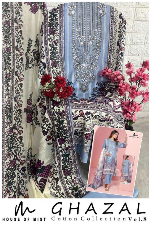 Ghazal Cotton Collection Vol 8 Salwar Suit Catalog 6 Pcs 7 510x766 - Ghazal Cotton Collection Vol 8 Salwar Suit Catalog 6 Pcs