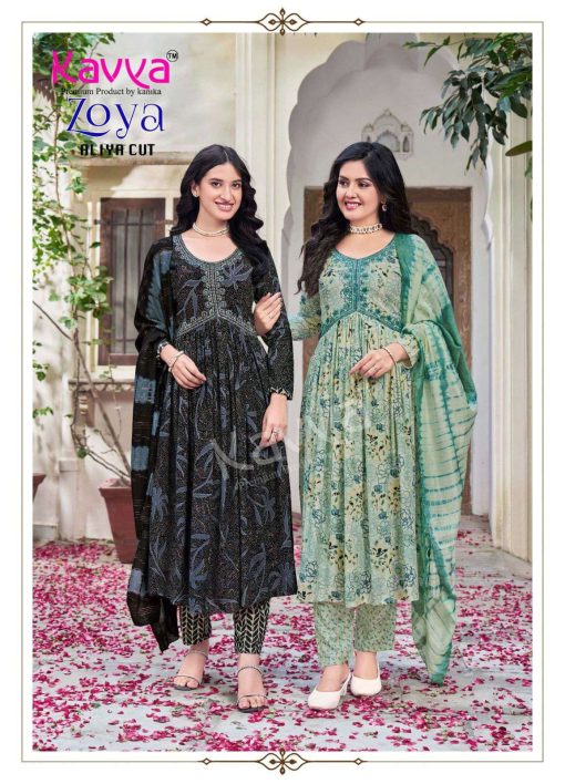 Kavya Zoya Vol 8 Rayon Readymade Suit Catalog 10 Pcs 1 510x708 - Kavya Zoya Vol 8 Aliya Cut Rayon Readymade Suit Catalog 10 Pcs