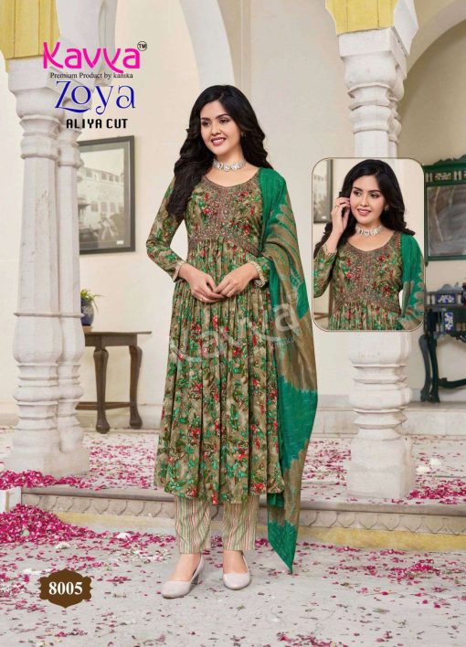 Kavya Zoya Vol 8 Rayon Readymade Suit Catalog 10 Pcs 3 510x708 - Kavya Zoya Vol 8 Aliya Cut Rayon Readymade Suit Catalog 10 Pcs