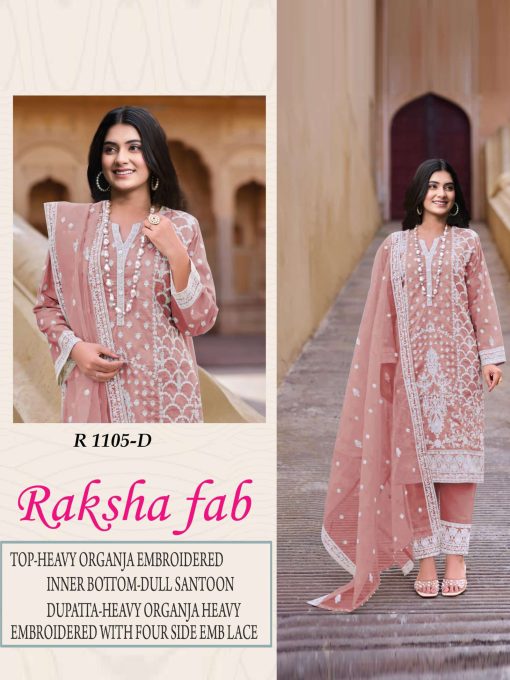 Raksha Fab A D Organza Salwar Suit Catalog 4 Pcs 4 510x680 - Raksha Fab A-D Organza Salwar Suit Catalog 4 Pcs