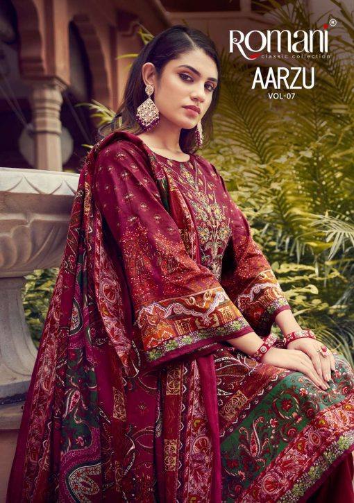 Romani Aarzu Vol 7 Cotton Salwar Suit Catalog 8 Pcs 1 510x725 - Romani Aarzu Vol 7 Cotton Salwar Suit Catalog 8 Pcs