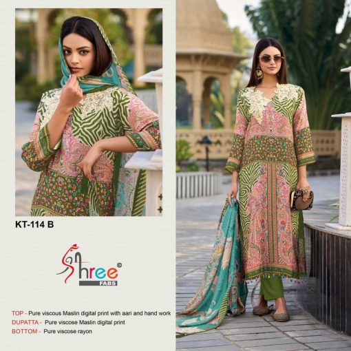 Shree Fabs KT 114 Muslin Salwar Suit Catalog 4 Pcs 1 510x510 - Shree Fabs KT 114 Muslin Salwar Suit Catalog 4 Pcs