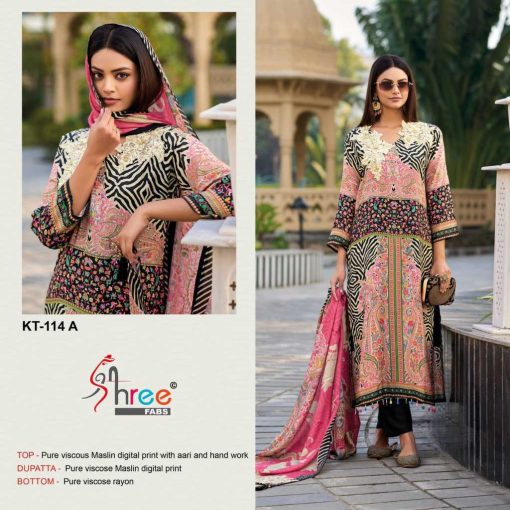 Shree Fabs KT 114 Muslin Salwar Suit Catalog 4 Pcs 3 510x510 - Shree Fabs KT 114 Muslin Salwar Suit Catalog 4 Pcs