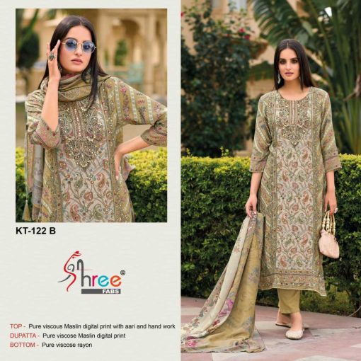 Shree Fabs KT 122 Muslin Salwar Suit Catalog 4 Pcs 1 510x510 - Shree Fabs KT 122 Muslin Salwar Suit Catalog 4 Pcs