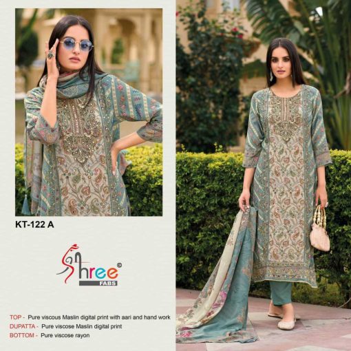 Shree Fabs KT 122 Muslin Salwar Suit Catalog 4 Pcs 2 510x510 - Shree Fabs KT 122 Muslin Salwar Suit Catalog 4 Pcs