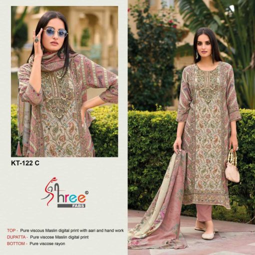 Shree Fabs KT 122 Muslin Salwar Suit Catalog 4 Pcs 5 510x510 - Shree Fabs KT 122 Muslin Salwar Suit Catalog 4 Pcs