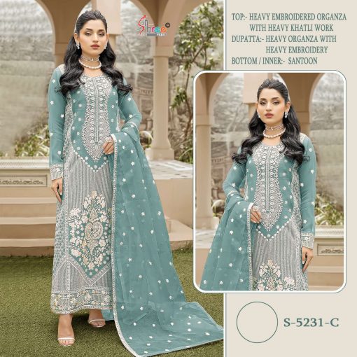 Shree Fabs S 5231 A D Organza Salwar Suit Catalog 4 Pcs 1 510x510 - Shree Fabs S 5231 A-D Organza Salwar Suit Catalog 4 Pcs