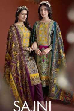 Zulfat Sajni Vol 2 by Belliza Cotton Salwar Suit Catalog 6 Pcs