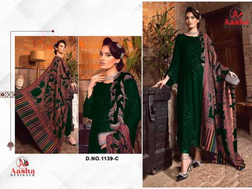 Aasha DN 1139 A D Chiffon Cotton Salwar Suit Catalog 4 Pcs 1 510x383 - Aasha DN 1139 A-D Chiffon Cotton Salwar Suit Catalog 4 Pcs