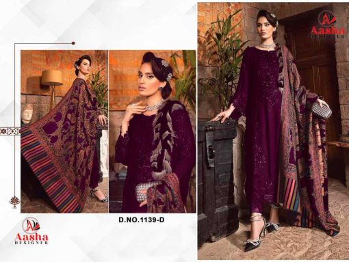 Aasha DN 1139 A D Chiffon Cotton Salwar Suit Catalog 4 Pcs 2 510x383 - Aasha DN 1139 A-D Chiffon Cotton Salwar Suit Catalog 4 Pcs