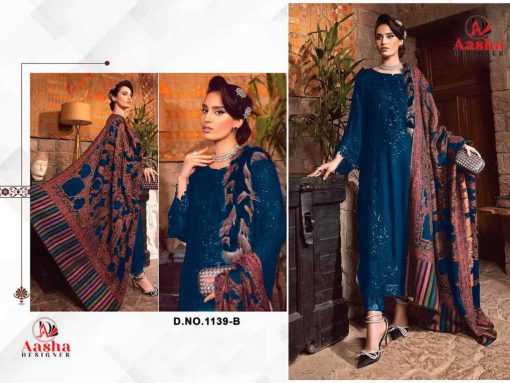 Aasha DN 1139 A D Chiffon Cotton Salwar Suit Catalog 4 Pcs 4 510x383 - Aasha DN 1139 A-D Chiffon Cotton Salwar Suit Catalog 4 Pcs