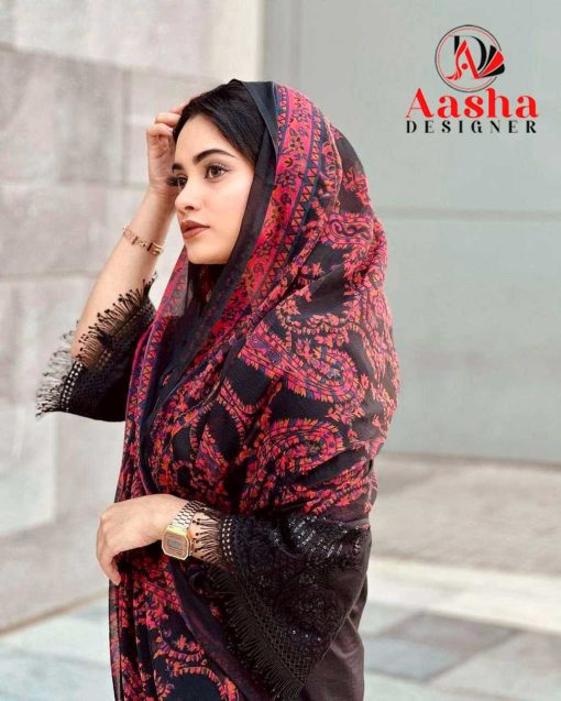 Aasha DN 1139 A D Chiffon Cotton Salwar Suit Catalog 4 Pcs 8 510x637 - Aasha DN 1139 A-D Chiffon Cotton Salwar Suit Catalog 4 Pcs