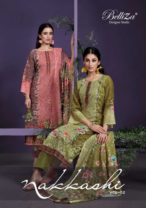 Belliza Nakkashi Vol 2 Cotton Salwar Suit Catalog 6 Pcs 1 510x725 - Belliza Nakkashi Vol 2 Cotton Salwar Suit Catalog 6 Pcs