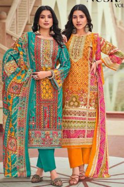 Belliza Nusrat Vol 3 Viscose Salwar Suit Catalog 6 Pcs