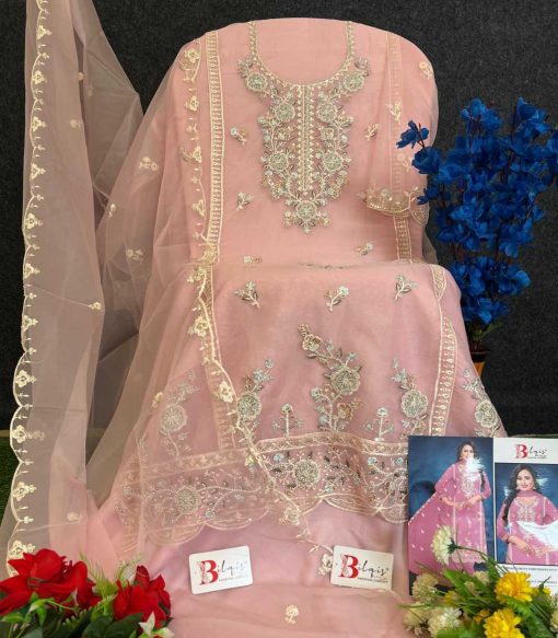 Bilqis B 112 A D Organza Salwar Suit Catalog 4 Pcs 2 510x583 - Bilqis B 112 A-D Organza Salwar Suit Catalog 4 Pcs