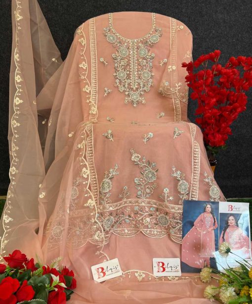 Bilqis B 112 A D Organza Salwar Suit Catalog 4 Pcs 6 510x614 - Bilqis B 112 A-D Organza Salwar Suit Catalog 4 Pcs