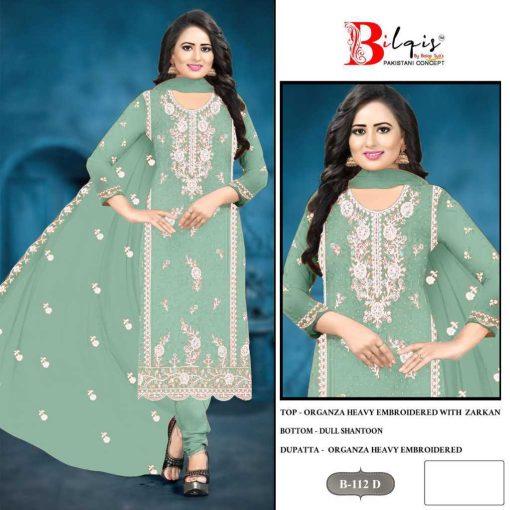 Bilqis B 112 A D Organza Salwar Suit Catalog 4 Pcs 7 510x510 - Bilqis B 112 A-D Organza Salwar Suit Catalog 4 Pcs