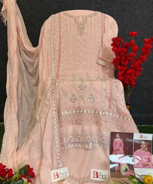 Bilqis B 114 A D Georgette Salwar Suit Catalog 4 Pcs 4 510x614 - Bilqis B 114 A-D Georgette Salwar Suit Catalog 4 Pcs