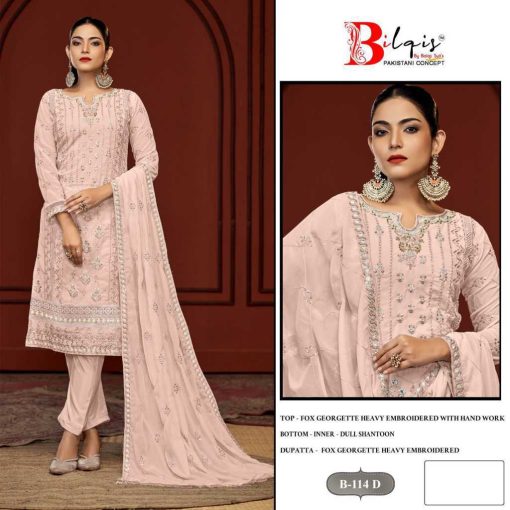 Bilqis B 114 A D Georgette Salwar Suit Catalog 4 Pcs 7 510x510 - Bilqis B 114 A-D Georgette Salwar Suit Catalog 4 Pcs