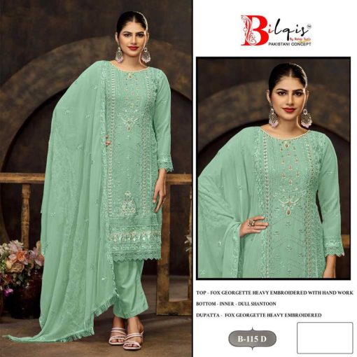 Bilqis B 115 A D Georgette Salwar Suit Catalog 4 Pcs 7 510x510 - Bilqis B 115 A-D Georgette Salwar Suit Catalog 4 Pcs