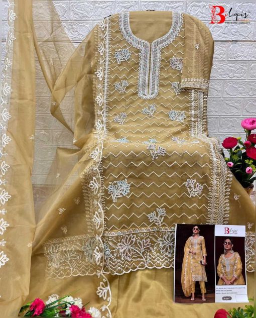 Bilqis B 116 A D Organza Salwar Suit Catalog 4 Pcs 6 510x633 - Bilqis B 116 A-D Organza Salwar Suit Catalog 4 Pcs