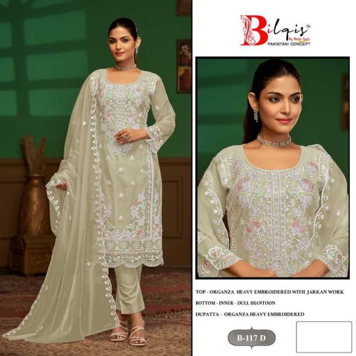 Bilqis B 117 A D Organza Salwar Suit Catalog 4 Pcs 7 510x510 - Bilqis B 117 A-D Organza Salwar Suit Catalog 4 Pcs