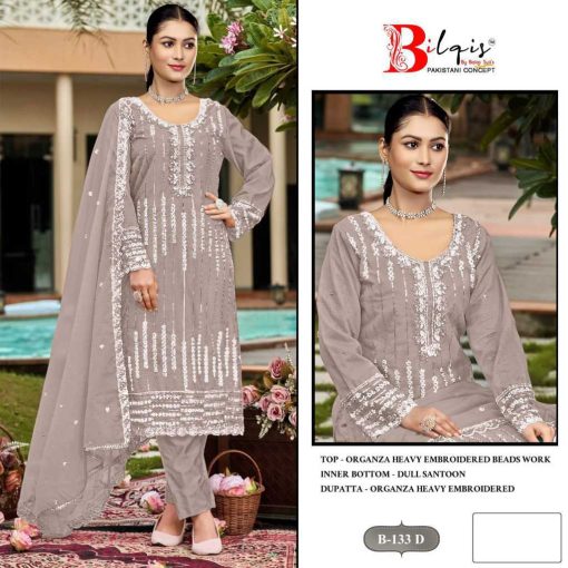 Bilqis B 133 A D Organza Salwar Suit Catalog 4 Pcs 7 510x510 - Bilqis B 133 A-D Organza Salwar Suit Catalog 4 Pcs