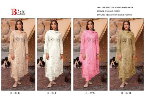 Bilqis B 89 E H Cotton Salwar Suit Catalog 4 Pcs 9 510x340 - Bilqis B 89 E-H Cotton Salwar Suit Catalog 4 Pcs