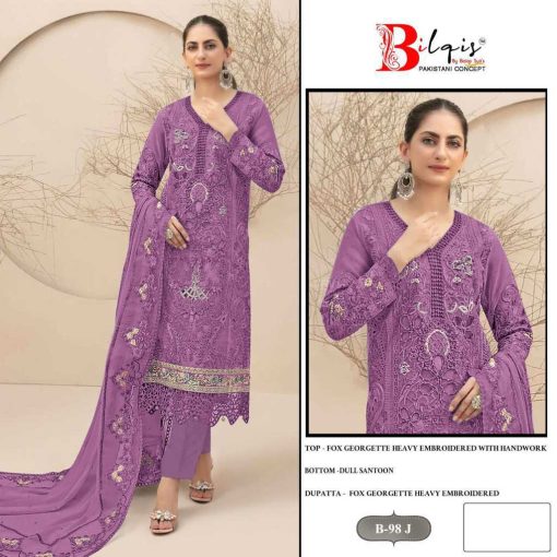 Bilqis B 98 I L Georgette Salwar Suit Catalog 4 Pcs 3 510x510 - Bilqis B 98 I-L Georgette Salwar Suit Catalog 4 Pcs