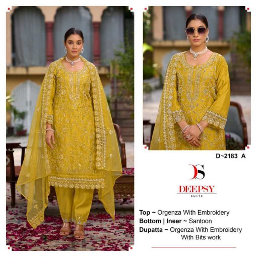 Deepsy DN 2183 A D Organza Salwar Suit Catalog 4 Pcs 1 510x510 - Deepsy DN 2183 A-D Organza Salwar Suit Catalog 4 Pcs