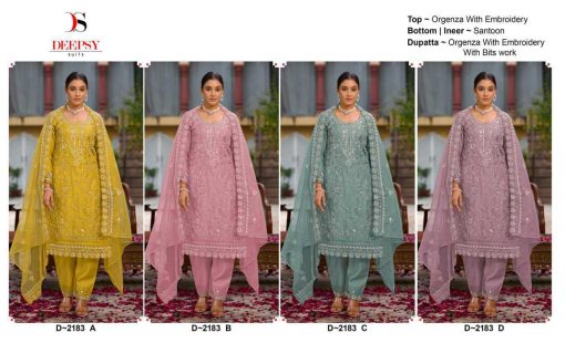 Deepsy DN 2183 A D Organza Salwar Suit Catalog 4 Pcs 5 510x310 - Deepsy DN 2183 A-D Organza Salwar Suit Catalog 4 Pcs