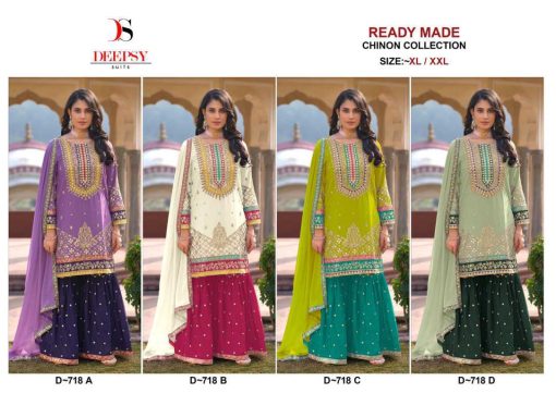 Deepsy DN 718 A D Readymade Chinon Salwar Suit Catalog 4 Pcs 5 510x361 - Deepsy DN 718 A-D Readymade Chinon Salwar Suit Catalog 4 Pcs