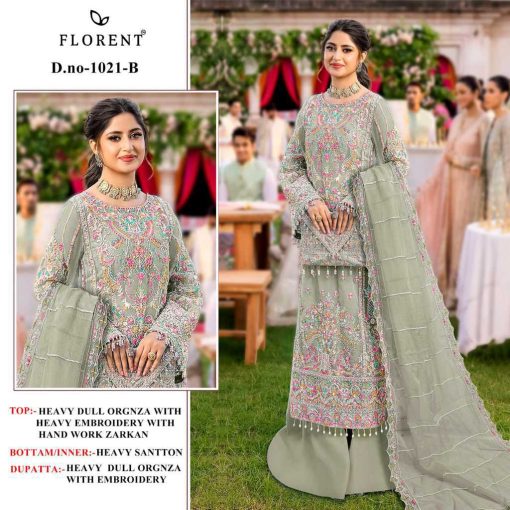 Florent DN 1021 A D Organza Salwar Suit Catalog 4 Pcs 1 510x510 - Florent DN 1021 A-D Organza Salwar Suit Catalog 4 Pcs